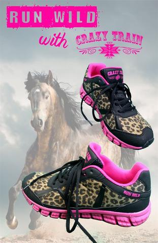 Run Wild Leopard and Pink Tennis Shoes