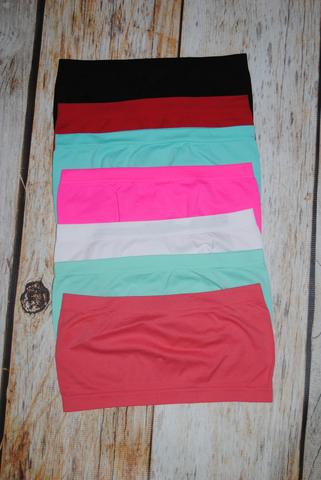 Seamless Bandeau Tops (Choose Your Color)