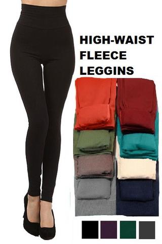 Best Seller Tummy Control Fleece Lined Leggings (Wine)